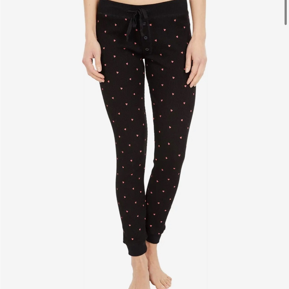 Plush‎ Apparel Hearts Thermal Pajama Pants Size Small